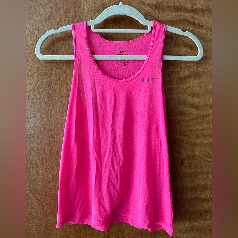 Nike, neon pink, dry-fit tank, size small